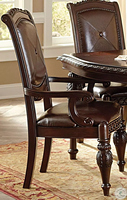 Ensemble Table à Manger Traditionnelle en Bois d'Acajou Massif pour Maisons, Appartements, Villas et Hôtels – Mobilier Durable en Bois Massif