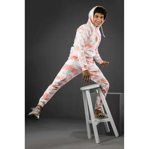 Ensemble de pulls à capuche en polaire blanc et rose PFGD - Product Image 1