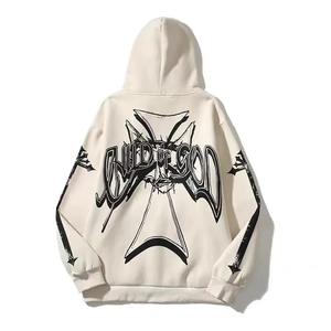 Sudadera con Capucha de Felpa Francesa de Alta Calidad, 400GSM, Personalizada para Hombre, Estilo Urbano, Nueva Llegada, Venta al por Mayor, Estampado en Seda - Product Image 3