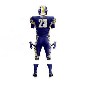 Nouvel Arrivage en Gros : Ensembles de Sportswear de Football Américain Personnalisés pour Hommes – Broderie Équipes USA, Shorts Respirants, Séchage Rapide, Protection UV Élevée - Product Image 2