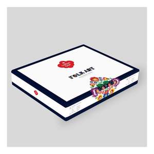 Cotton Box Folk Art Double <b>Duvet</b> <b>Cover</b> Set in Mink Color - Product Image 4