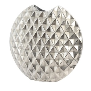 Vase à fleurs en métal au design martelé, excellente qualité, fait à la main, porte-fleurs fantaisie, finition brillante, pot à fleurs en métal en gros - Product Image 5