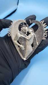 Iced Out Angel and Devil Hip Hop <b>Black</b> And White Round Cut Moissanite Pendant Sterling Silver 925 Fine Jewelry Gift for Lovers - Product Image 6