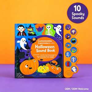 Libro Sonoro Interattivo Personalizzato per Halloween con Canzoni Tradizionali, Giocattolo Educativo OEM ODM - Product Image 1