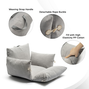 Asiento de coche de pana de lujo para perros, sofá cama de viaje extraíble y lavable para perros con logotipo personalizado - Product Image 2