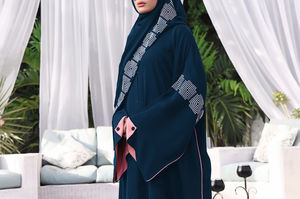 Robe longue décontractée à manches longues en sequins imprimés sur mesure, taille plus, abayas pour femmes, hijab, vêtements islamiques de haute qualité - Product Image 4