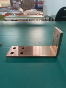 Conector de Barra Colectora de Cobre Industrial, Placa Curvada en Forma de L, Terminal de Cobre de Alta Conductividad, Equipo de Energía Eléctrica 225A-300A - Product Image 3