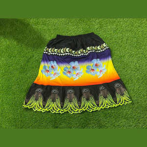 Faldas Casuales de Longitud Media con Bordado Floral Hawaiano para Mujer, Moda Micronésica, Sólidas, con Estampado Floral, Gran Venta - Product Image 2