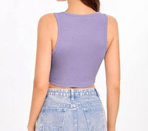 Trendy Look New Factory Outlet Mujeres Crop Top Camisetas Calidad superior Mejor artículo Mujeres Crop Top Camisetas - Product Image 2