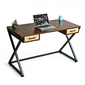 Bureau en bois de caoutchouc avec pieds en forme de X 120x60cm BD68115 Bureaux d'ordinateur - Product Image 1