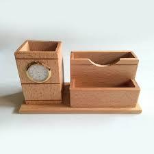 Portalápices de madera para manualidades antiguas para el producto más vendido y portalápices de madera de acacia con reloj a precio barato - Product Image 5
