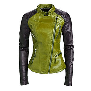 แจ็กเก็ตหนังระบายอากาศได้ดีสำหรับ2024ขี่จักรยานมอเตอร์ไซด์หนังงูสีเหลือง - Product Image 1