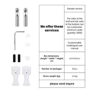 Kit de fixation latérale pour toilettes suspendues, pour 39427000, matériel de montage de remplacement avec manchons, vis et clé Allen - Product Image 6