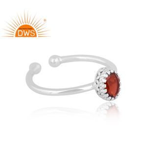 แหวนพลอยโกเมนธรรมชาติสีเงิน925ดีไซน์ใหม่สำหรับผู้หญิงเครื่องประดับดีไซน์ตามต้องการสำหรับเป็นของขวัญสำหรับผู้หญิง - Product Image 4