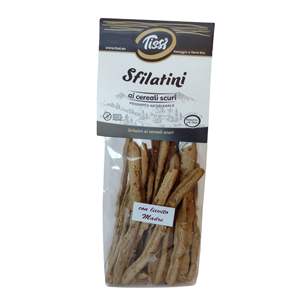 Panecillos de Cereal Duro Oscuro Tissi, Snacks Artesanales de Trigo, Italia, 200g x 10 Unidades, Horneados y Procesados - Product Image 1