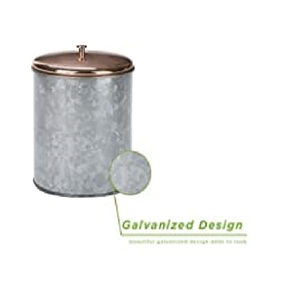 Juego de 2 contenedores de almacenamiento galvanizados Premium con aspecto de diseñador perfecto para cocina de granja rústica y almacenamiento diario - Product Image 4