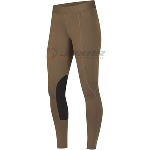 Medias de entrenamiento ecuestre para mujeres con pretina de apoyo de tela suave al tacto que garantiza el ajuste durante la equitación activa - Product Image 4