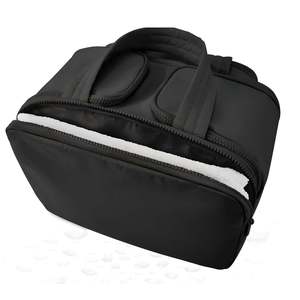 Jade Large Capacity Travel <b>Makeup</b> Bag Zipper Closure Cosmetic <b>Case</b> with Custom Logo PVC and Nylon Material" - Product Image 4