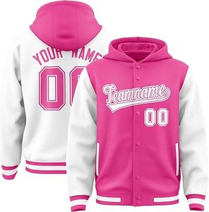 Vestes Letterman personnalisées de haute qualité pour hommes vêtements de rue d'hiver à capuche nouvelle veste universitaire OEM XL Logo motif tissu matériel - Product Image 1