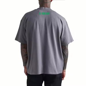 เสื้อยืดพิมพ์ลายโอเวอร์ไซส์ผ้าฝ้ายแท้ 100% ทรงหลวม คอกลม น้ำหนัก 230 กรัม เป็นมิตรต่อสิ่งแวดล้อม ผ้าไม่เป็นขุย แขนสั้น สำหรับผู้ชาย - Product Image 2
