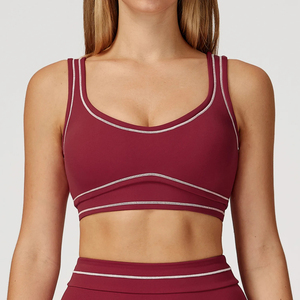 Women's Breathable Lightweight Nylon Spandex Sports <b>Bra</b>-High Support Racerback Seamless Yoga Activewear - Product Image 6
