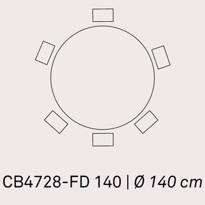 Table à manger ronde moderne en verre pour usage hôtelier, plateau élégant en verre trempé, base sculpturale en bois. Design élégant, minimaliste et aérien. - Product Image 4