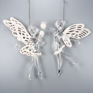 Décoration de noël et nouvel an printemps Offre Spéciale, ornement féerique en acrylique blanc perlé - Product Image 3