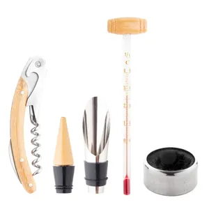 Juego de vino de bambú Godello, merchandising personalizado - Product Image 3