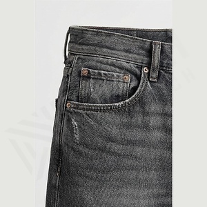 Jeans en denim solide de haute qualité pour l'hiver, couture premium, coupe moderne, coupe-vent, respirant, pantalon, couleur personnalisée - Product Image 5