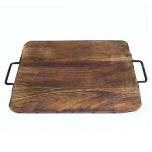 Plateau de service multifonctionnel en bois naturel minimaliste fait à la main pour la cuisine et les mariages - Product Image 6