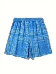 Pantalones cortos de verano informales para hombre al por mayor, estampado por sublimación transpirable con patrón sólido, logotipo OEM personalizado en la cintura - Product Image 2