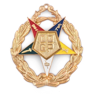 District Deputy Grand Patron OES Collar Jewel Gold Plated Ceremonial Wear For Masonic Regalia Temples Jewels At Cheap Prices - Product Image 1
