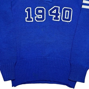 Cardigan en tricot bleu vintage pour homme, style universitaire, personnalisé pour les fraternités et les sororités, hiver, doublure 100 % coton, anti-plis, imprimé - Product Image 6