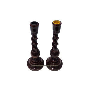 Produit le plus vendu bougeoir torsadé en bois pour décorations de mariage décorations de fête au prix du marché - Product Image 1