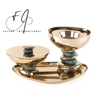 Brûleur d'Encens en Métal Arabe Mubkhar, Cadeau de Bureau, Censer Mubkhar, Brûleur d'Encens Oud Bakhoor, Pot en Verre, Encens Arabe de Luxe