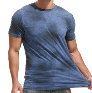 เสื้อยืดพิมพ์ลาย Ringer ระบายอากาศได้ดีสำหรับผู้ชายเสื้อผ้ายิมฟิตเนสพอดีตัวเสื้อยืดกีฬาเสื้อยืดอัดแน่นธรรมดาแห้งเร็วสำหรับผู้ชาย - Product Image 3