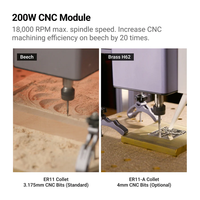 Impresora 3D Snapmaker Artisan 3 en 1, Extrusor Doble, Nivelación Automática, Conectividad USB, Compatible con PLA para Uso Doméstico, 1 Año de Garantía