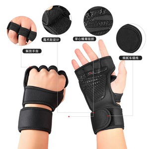 FULL PALM PROTECTION Durable Leather & Silicone <b>Weight</b> Lifting Gloves for Gym & Training - Product Image 3