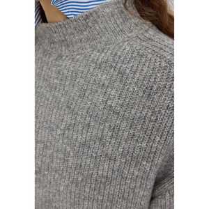 <b>Vintage</b> Half Fisherman's Neck Knit Crop Top for Women Casual Korean Sweet Breathable 100% Cotton Autumn <b>Vintage</b> Print <b>Sweater</b> - Product Image 4