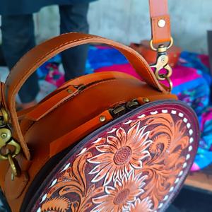 Premium Quality Cowgirl Western Canteen <b>Bag</b> Floral Tooling Fringe Tassel High Luxury Vintage Zipper Closure Ins Travel Inspired - Product Image 3