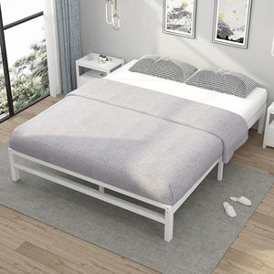 Thickened Reinforced Oak <b>Bed</b> Without Headboard Frame Modern Design Single/<b>Double</b> <b>Bed</b> for Hotel and Bedroom Use - Product Image 5