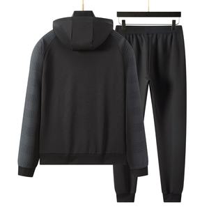 Men's Panel V Cotton/Polyester Tracksuit Set <b>Zipped</b> <b>Pockets</b> | Quick Dry Breathable Sweatshirt <b>Joggers</b> Custom Logo Factory - Product Image 6