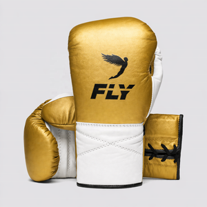 Guantes de Boxeo Profesionales Rosa Blanco con Nombre Personalizado Bordado, Cierre de Cordones en los Dedos, Cuero Transpirable - Product Image 5