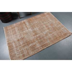 Tapis en laine turque moderne chic et vintage 3.7ft X 5.4ft motif patchwork tissé plat pour décor de salon 4m de largeur support en latex - Product Image 2