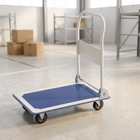 Chariot à plateforme pliable industriel de 150 kg, chariot à main robuste à plateau plat, chariot de manutention pour entrepôt, couleur personnalisée