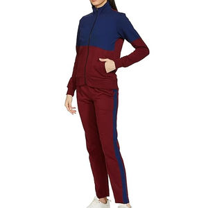 ชุดวอร์มผู้หญิงแบบซิปสองสี แฟชั่นลำลอง เสื้อผ้าแฟชั่น ชุดวอร์มผู้หญิงแบบสั่งทำ - Product Image 3