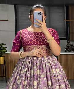 Atractivo Vestido de Fiesta con Bordado de Hilo de Secuencia sobre Georgette, con Dupatta, Precio al por Mayor, Prenda Étnica - Product Image 5