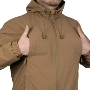 Veste coupe-vent à capuche pour homme (niveau 5) imperméable et coupe-vent, respirante, en spandex/nylon, style vêtements de travail, « VENTUS » - Product Image 3