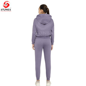 Chándal deportivo informal para mujer, conjunto de 2 piezas, con capucha y pantalón, traje de calle a juego gráfico - Product Image 5