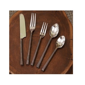 Couverts traditionnels en argent Offre Spéciale acier inoxydable titane argent avec poignée à nœud ensemble de couverts sûrs et sains pour un usage quotidien - Product Image 4